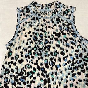 LOFT Snow Leopard Sleeveless Top NWOT